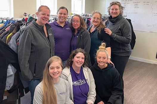 Team UMassFive at the Amherst Survival Center