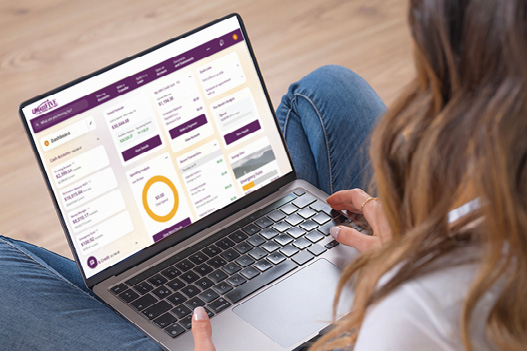 woman using online banking